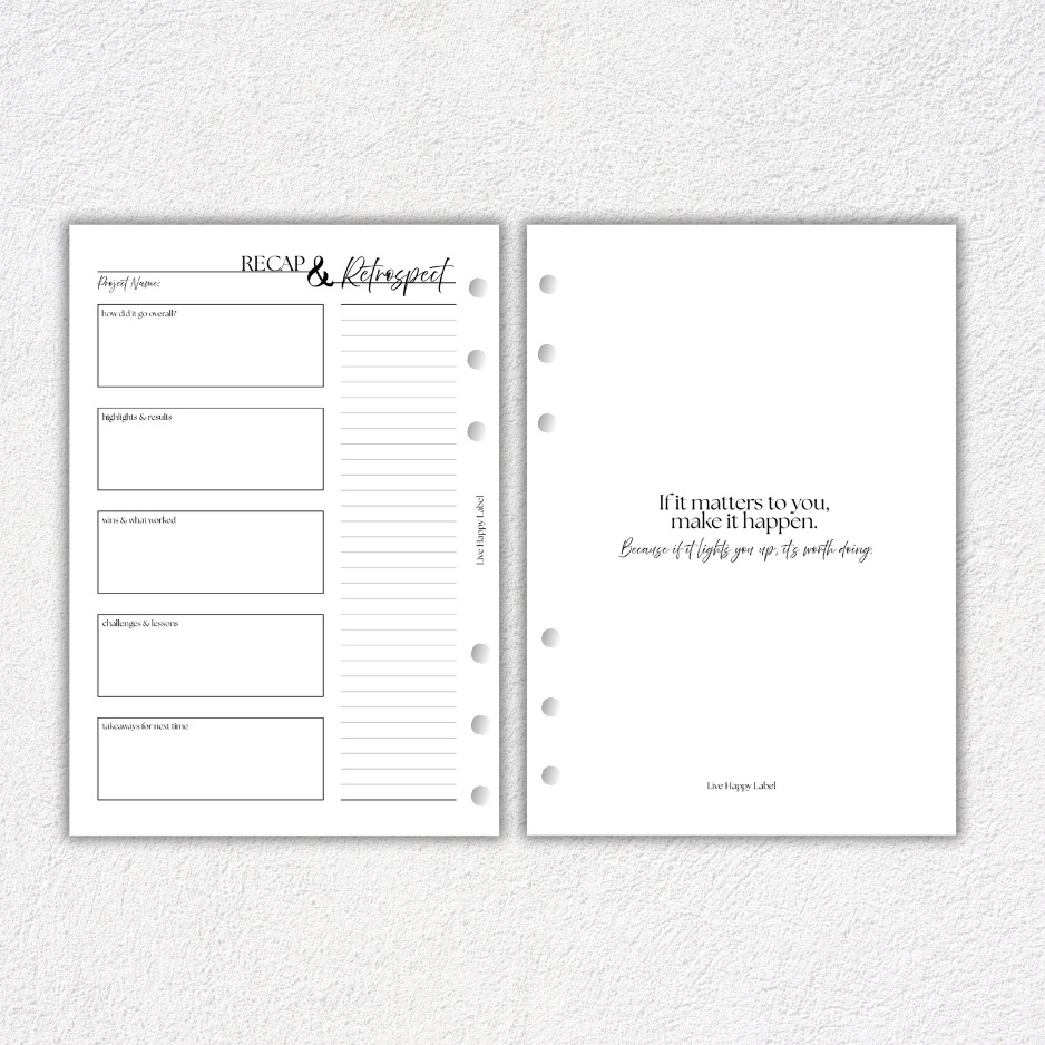 Project Planner | A5, 6-ring