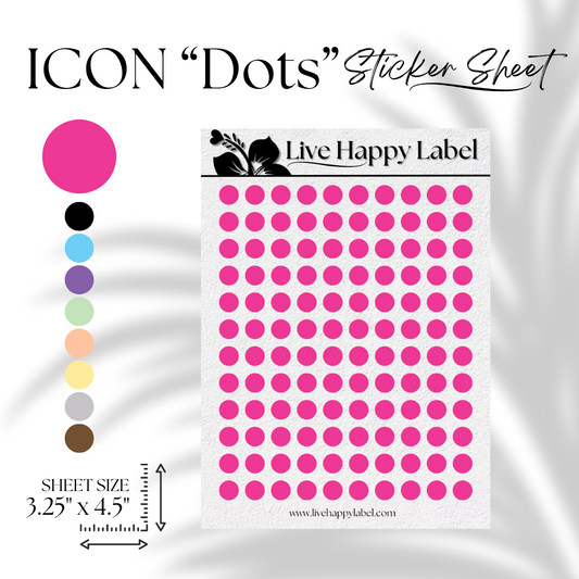 DOT ICON Planner Stickers | "Rose PINK"