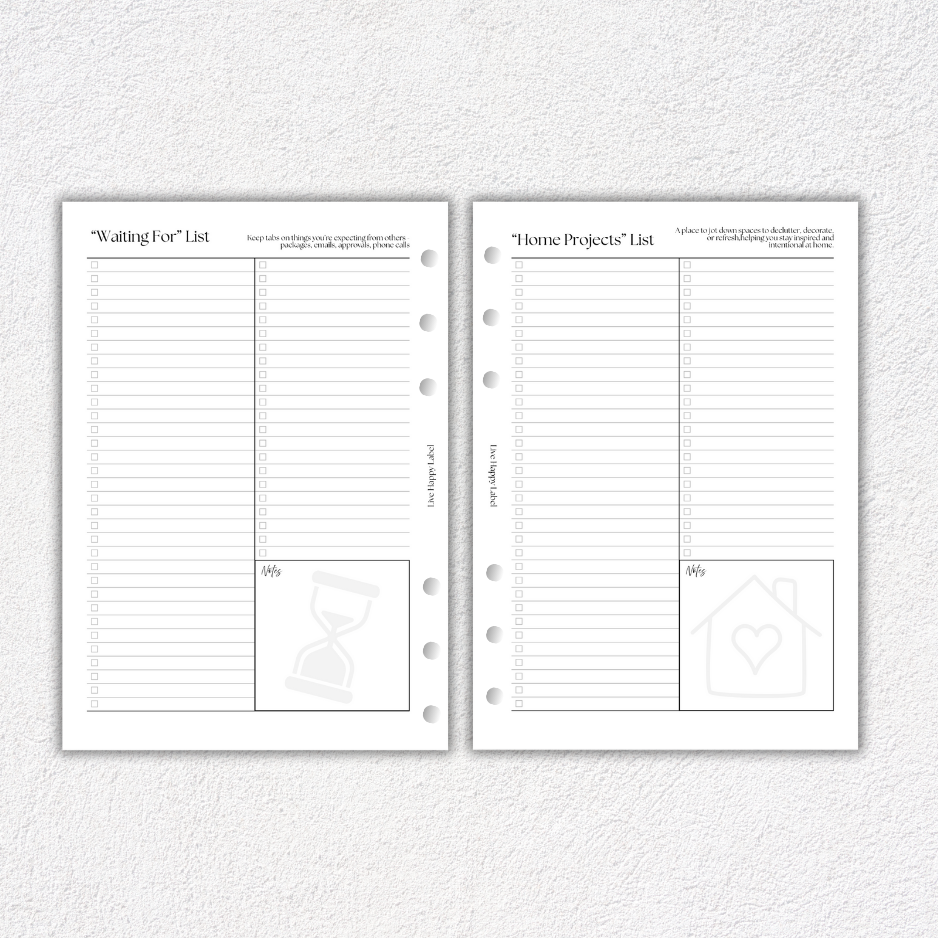 List Capture Hub | A5, 6-ring