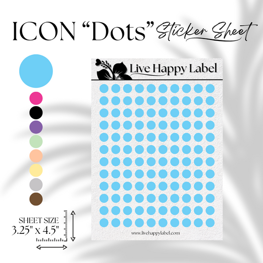 DOT ICON Planner Stickers | "Kai BLUE"