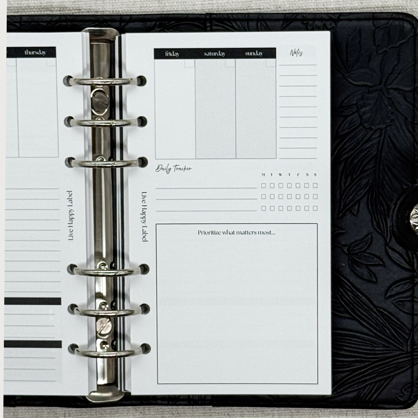 Undated "Lana" Foundations Planner | Personal 6-Hole Ringbound