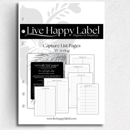 List Capture Hub | A5, 6-ring