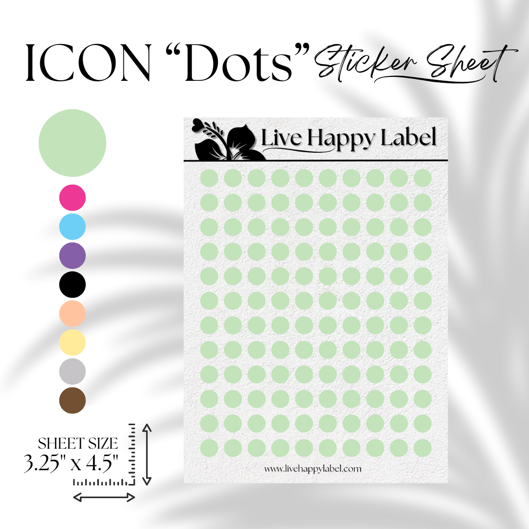 DOT ICON Planner Stickers | "Maile GREEN"