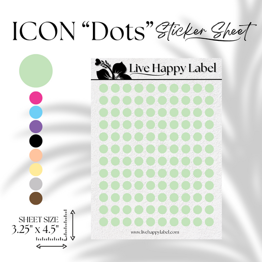 DOT ICON Planner Stickers | "Maile GREEN"