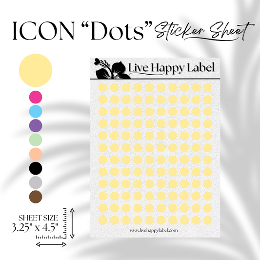 DOT ICON Planner Stickers | "Marigold YELLOW"