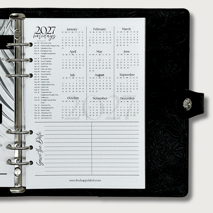 2027 "Lana" Foundations Planner | A5 6-Hole Ringbound