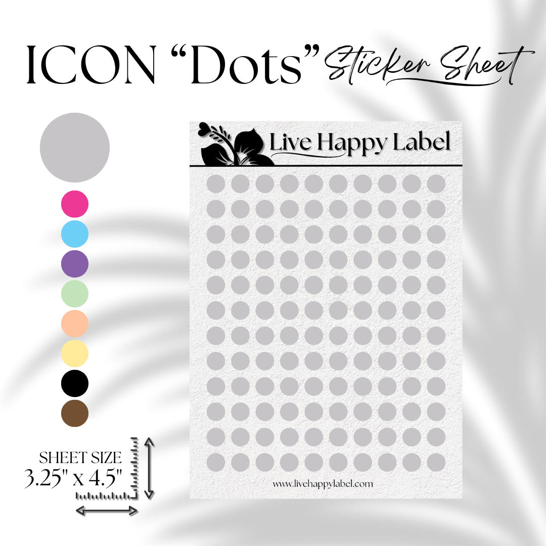 DOT ICON Planner Stickers | "Slate GRAY"