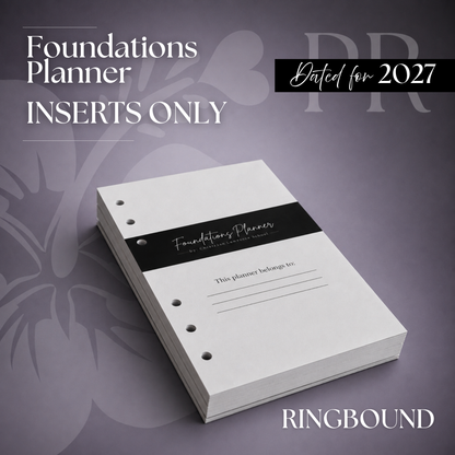 2027 Foundations Planner *Inserts Only* | Personal 6-Hole Ringbound