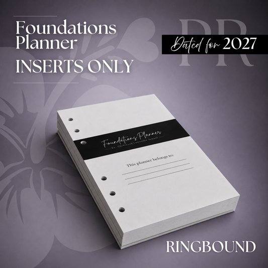 2027 Foundations Planner *Inserts Only* | Personal 6-Hole Ringbound