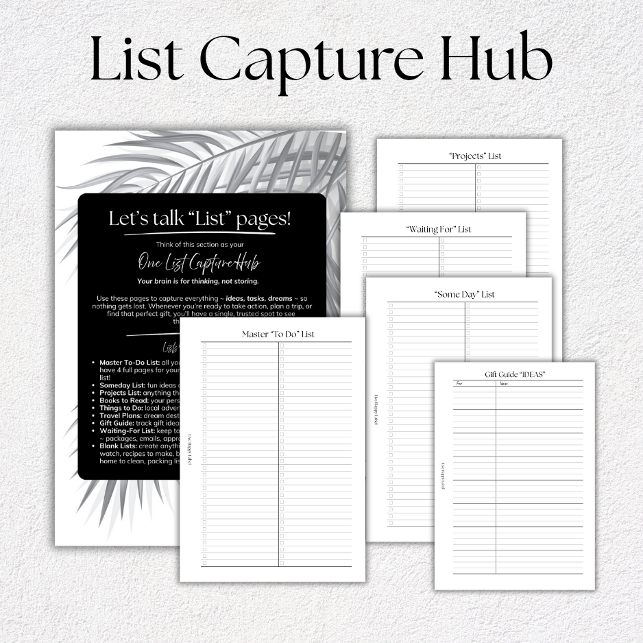 List Capture Hub | A5, 6-ring