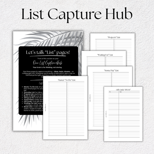 List Capture Hub | A5, 6-ring