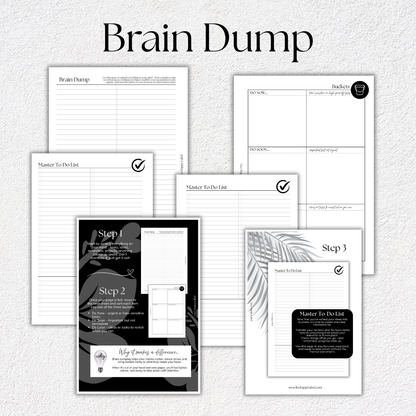 Brain Dump & Master To Do List | A5, 6-ring Punch