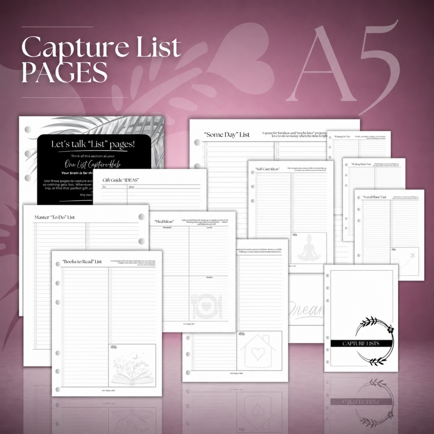 Capture List Hub | A5 6-Hole Ringbound
