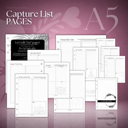 Capture List Hub | A5 6-Hole Ringbound