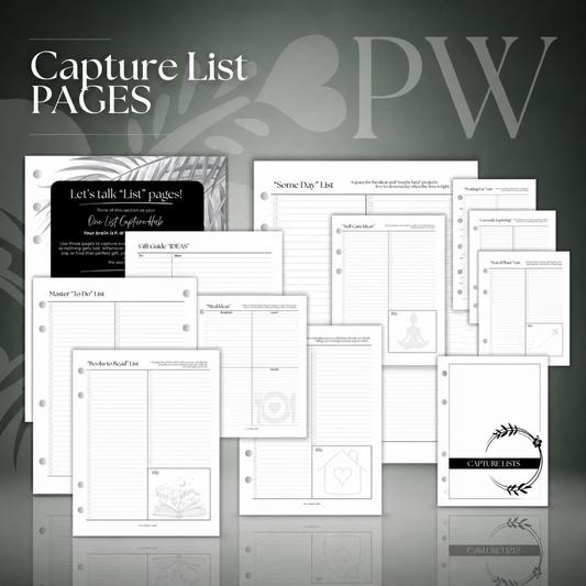 Capture List Hub | Personal Wide 6-Hole Ringbound
