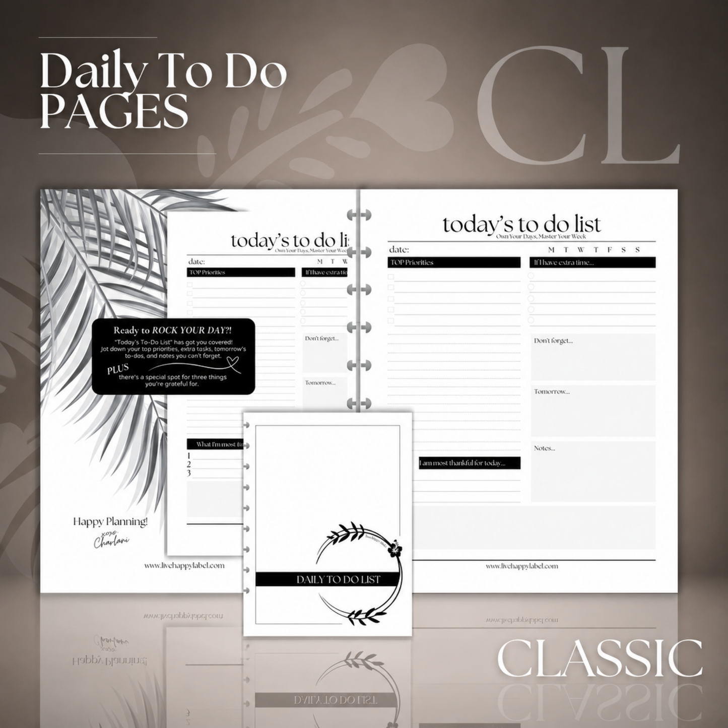 Daily To Do List Inserts | Classic 9-Hole Discbound