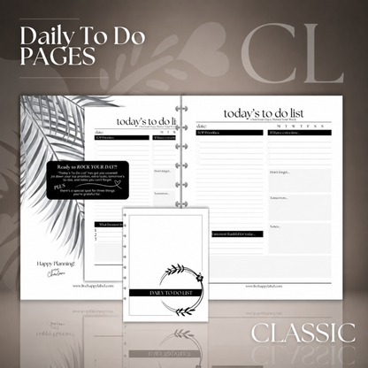 Daily To Do List Inserts | Classic 9-Hole Discbound