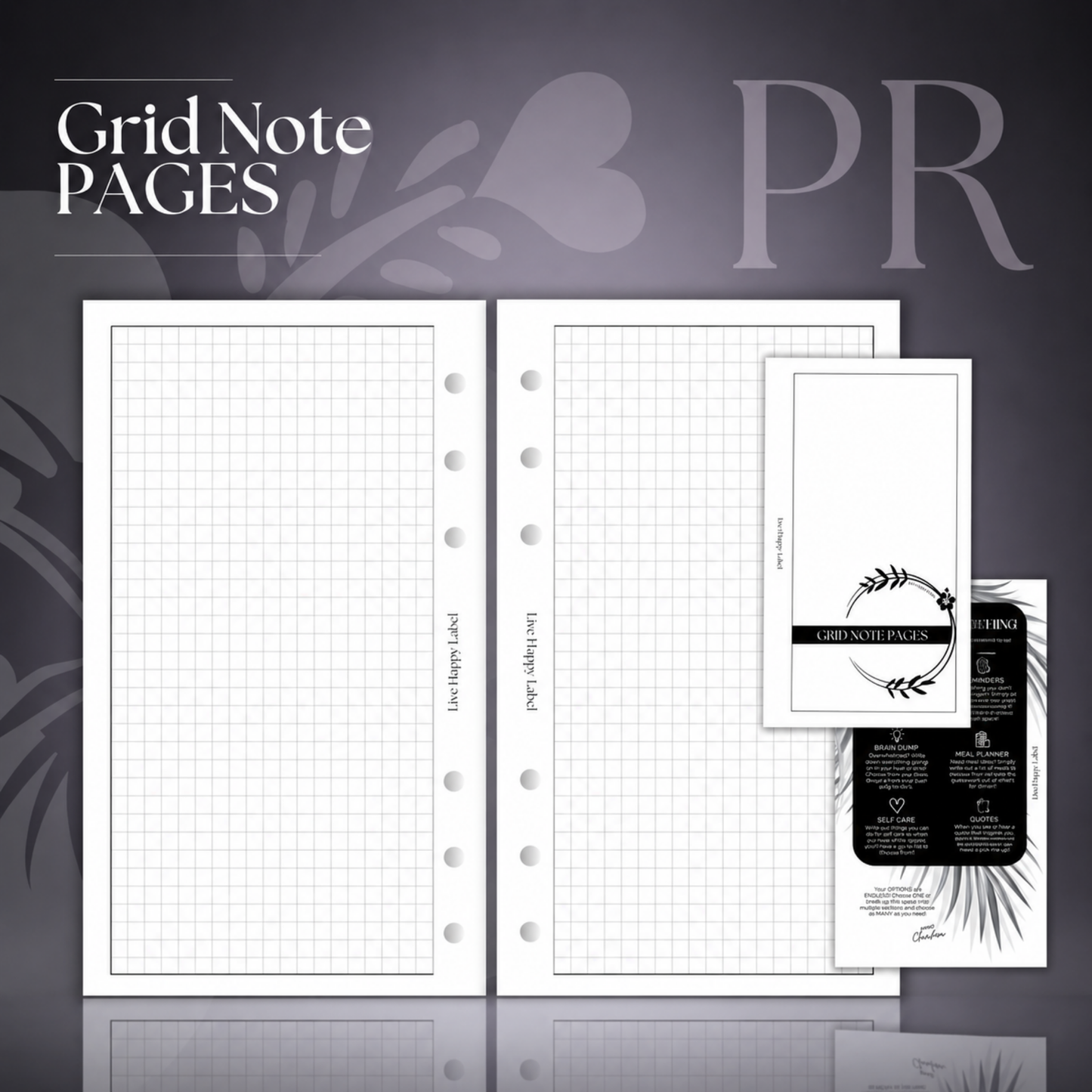 Grid Note Pages | Personal 6-Hole Ringbound