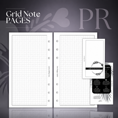 Grid Note Pages | Personal 6-Hole Ringbound