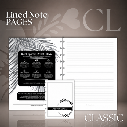 Lined Note Pages | Classic 9-Hole Discbound