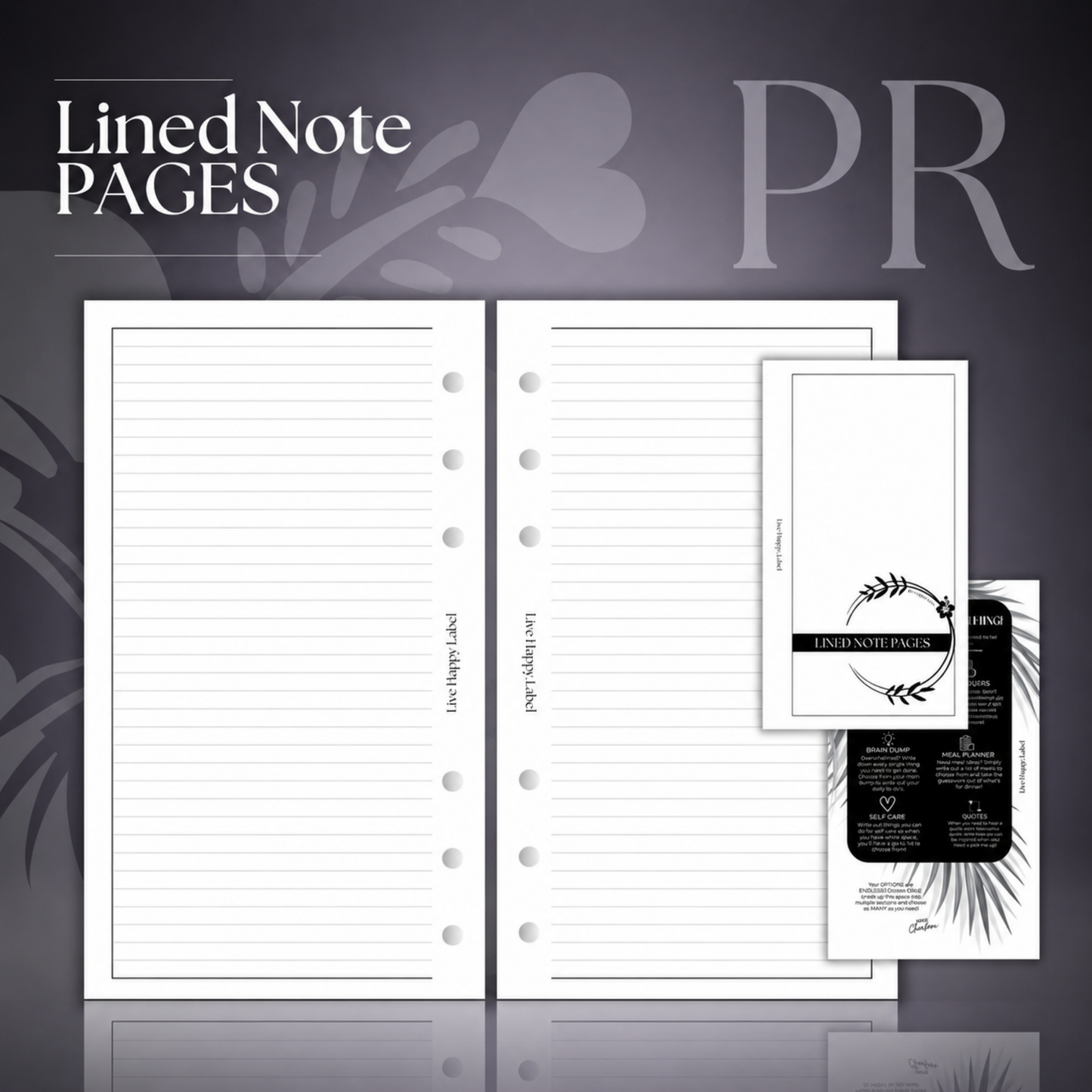 Lined Note Pages | Personal 6-Hole Ringbound
