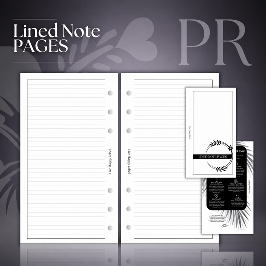 Lined Note Pages | Personal 6-Hole Ringbound