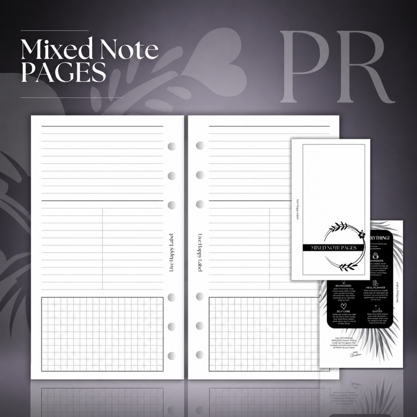 Mixed Note Pages | Personal 6-Hole Ringbound