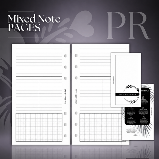 Mixed Note Pages | Personal 6-Hole Ringbound