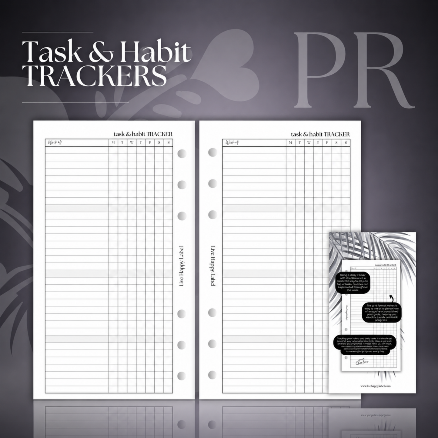 Task & Habit Trackers | Personal 6-Hole Ringbound