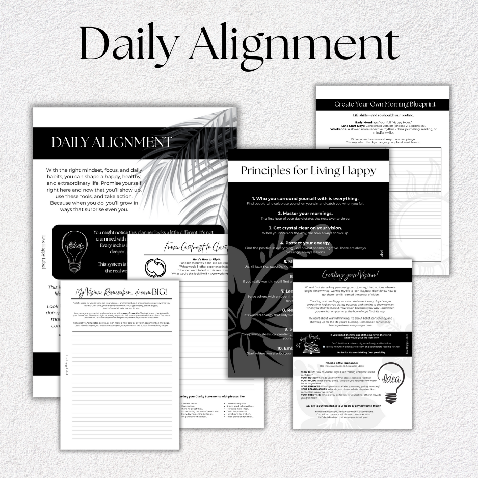 Daily Alignment aka Morning Rituals | A5, 6-ring – LiveHappyLabel