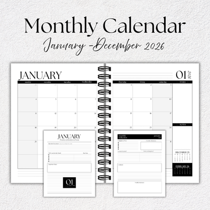 2026 Foundations Planner ~ Tropical Palm | 7" x 9" Double Wire-O