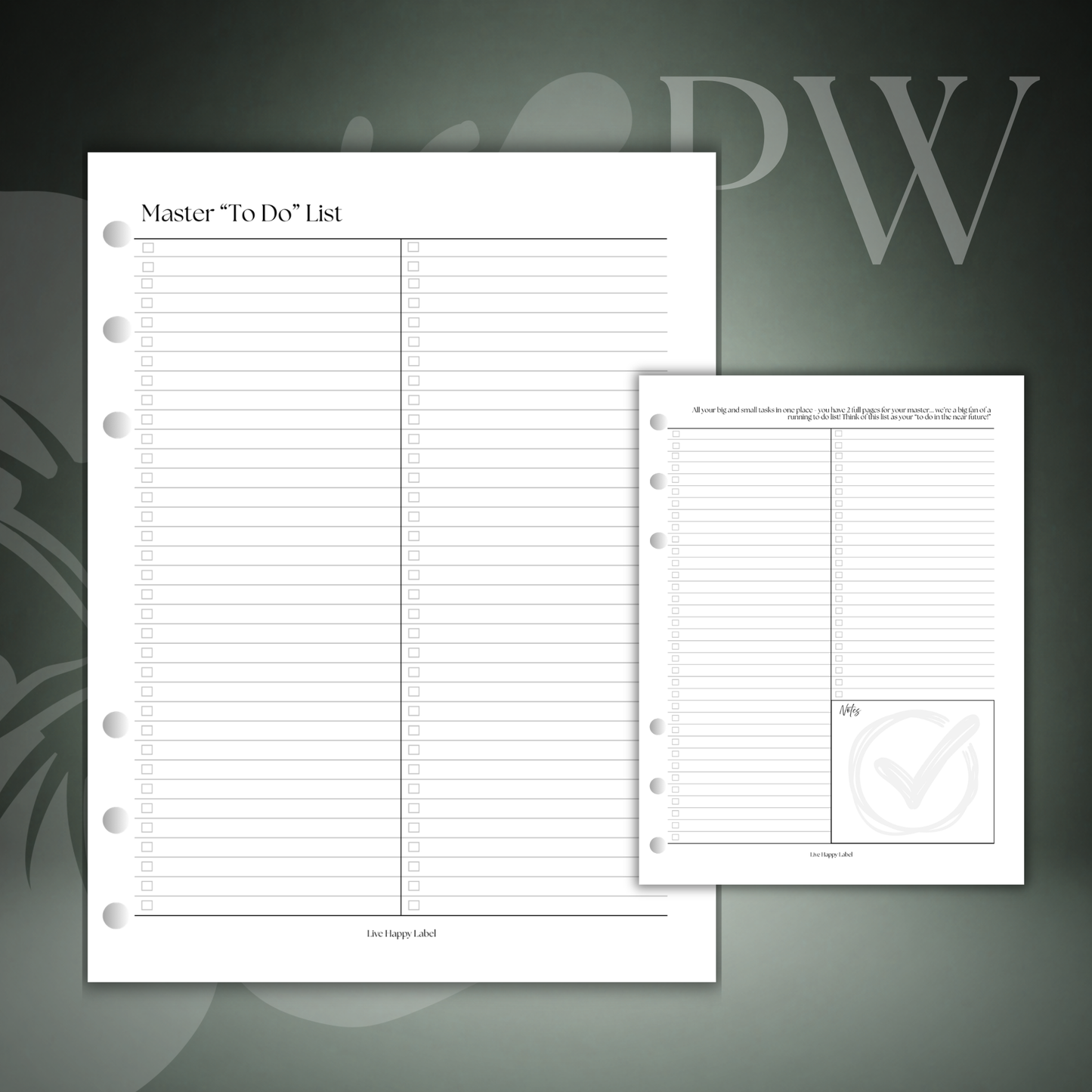 Capture List Hub | Personal Wide 6-Hole Ringbound