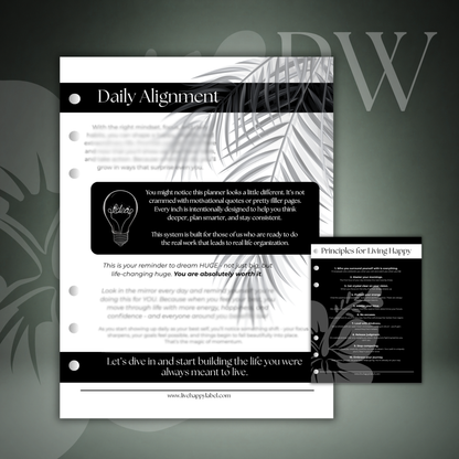 Daily Alignment ~ Morning Routine | Personal Wide 6-Hole Ringbound