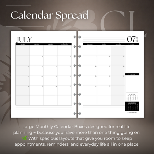 2026-2027 Monthly Calendar  MO2P | Classic 9-Hole Discbound