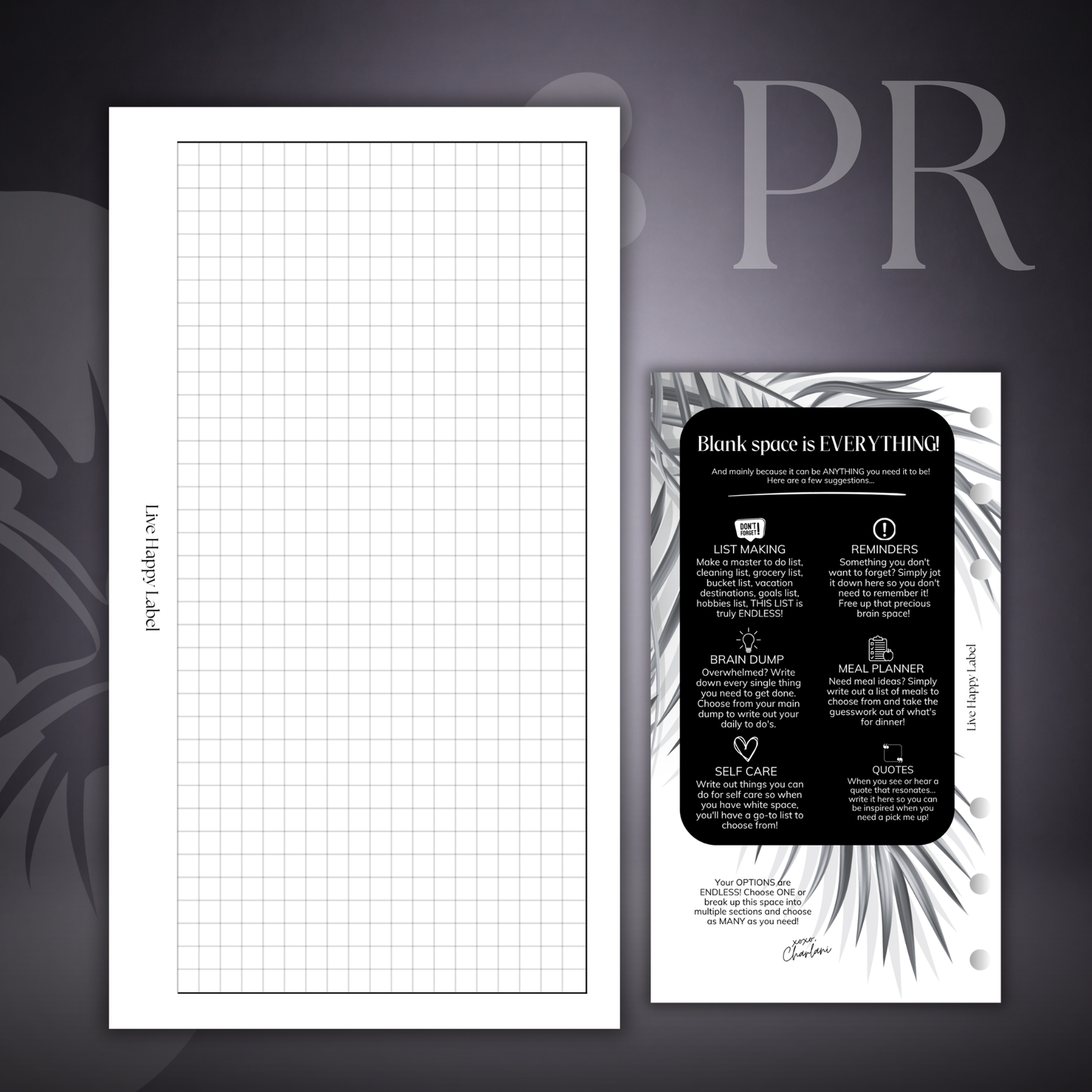 Grid Note Pages | Personal 6-Hole Ringbound