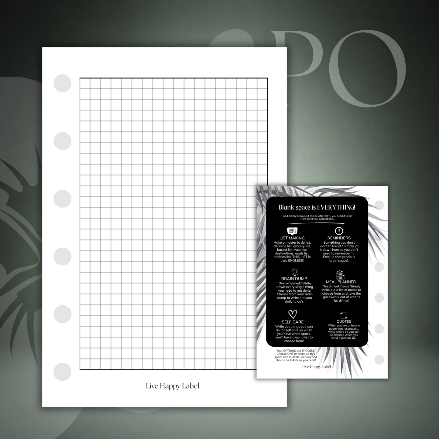 Grid Note Pages | Pocket 6-Hole Ringbound