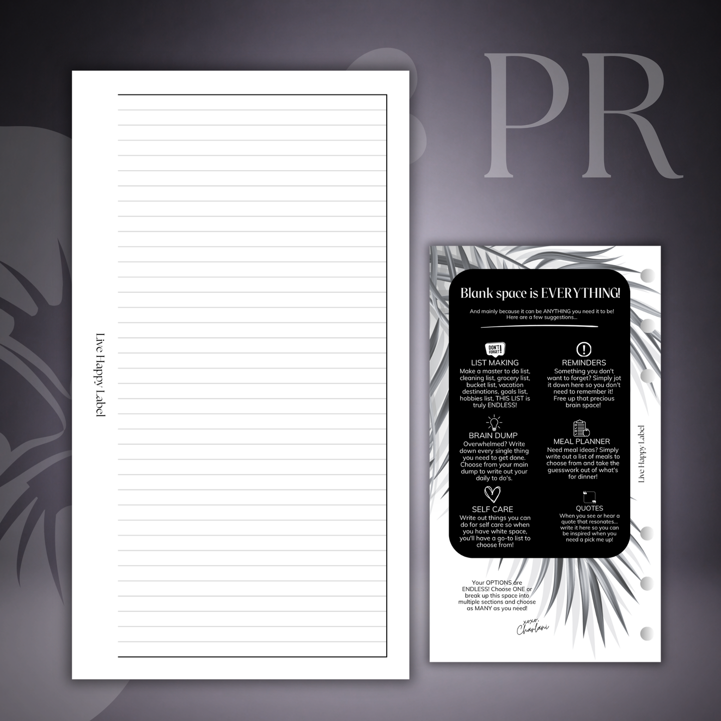 Lined Note Pages | Personal 6-Hole Ringbound