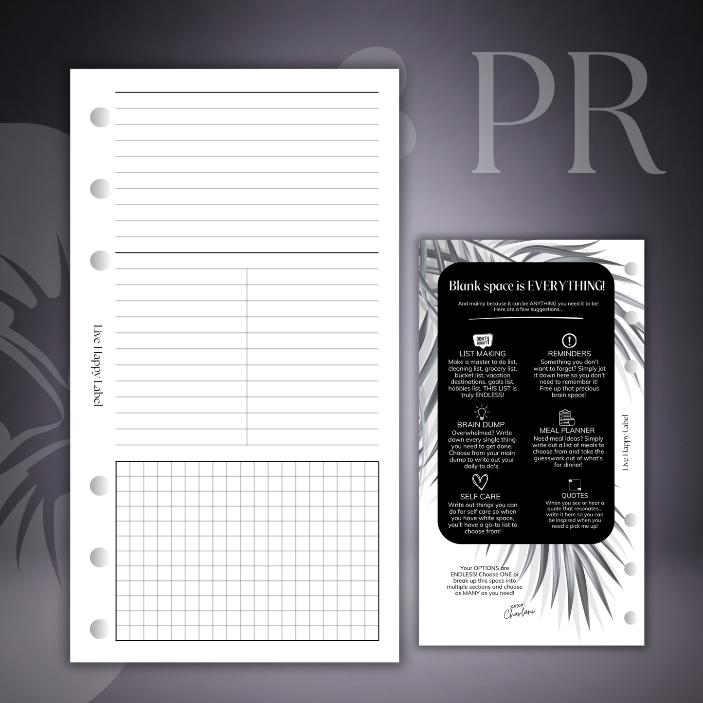 Mixed Note Pages | Personal 6-Hole Ringbound