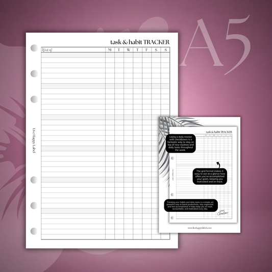 Task & Habit Trackers | A5 6-Hole Ringbound