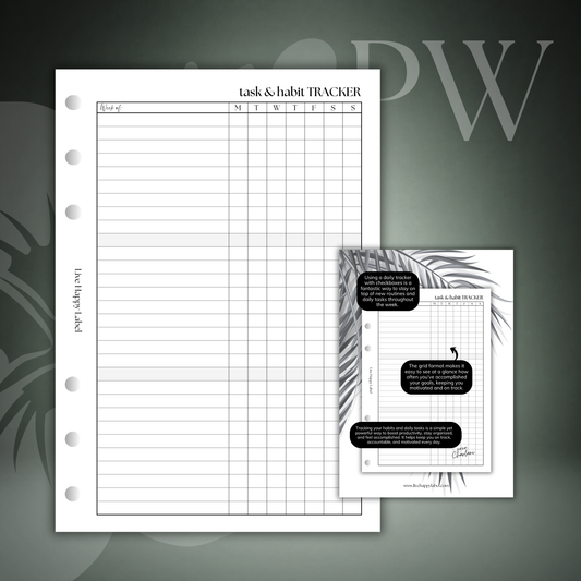 Task & Habit Trackers | Personal Wide 6-Hole Ringbound