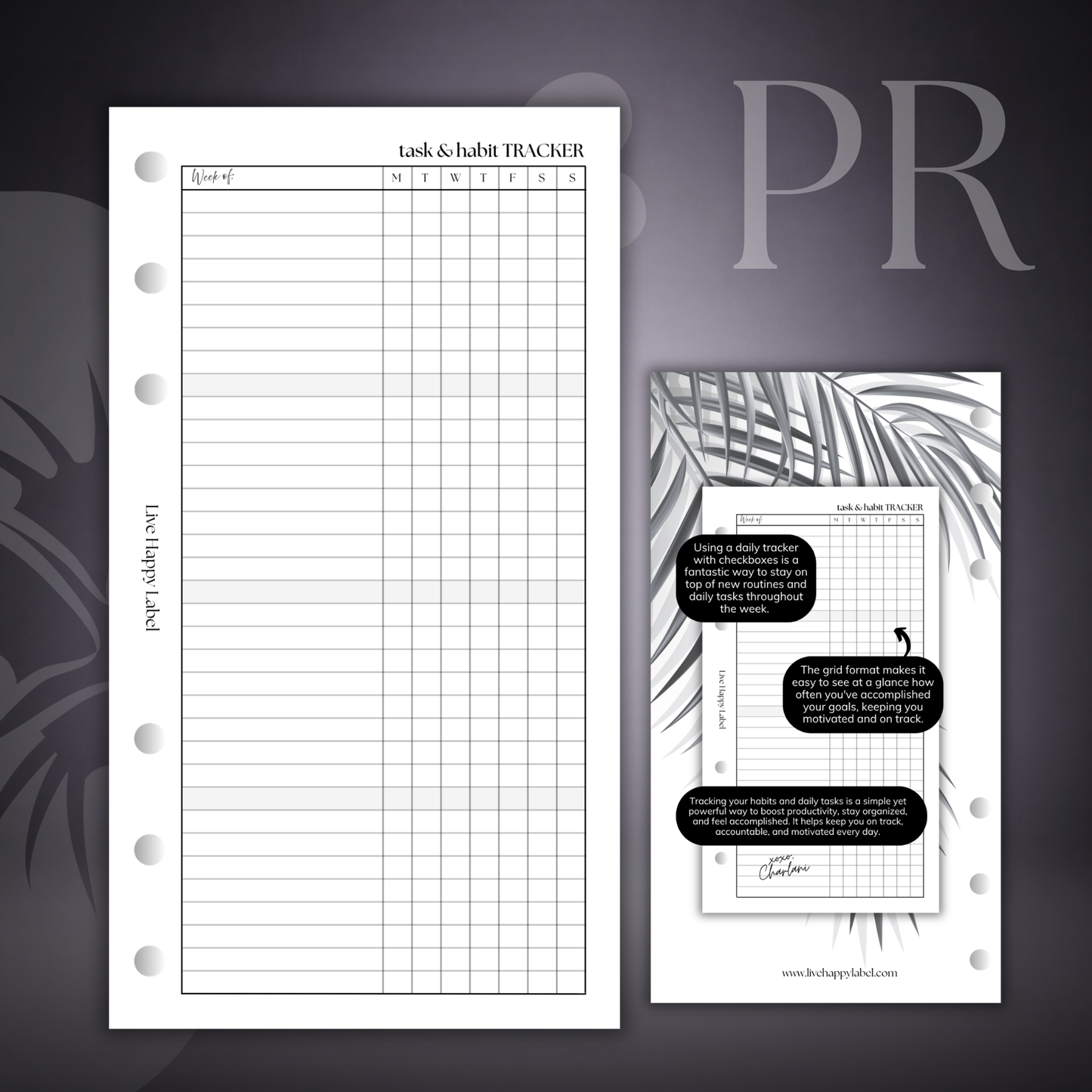Task & Habit Trackers | Personal 6-Hole Ringbound