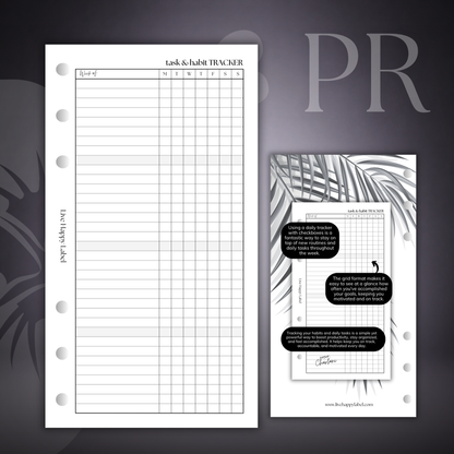 Task & Habit Trackers | Personal 6-Hole Ringbound