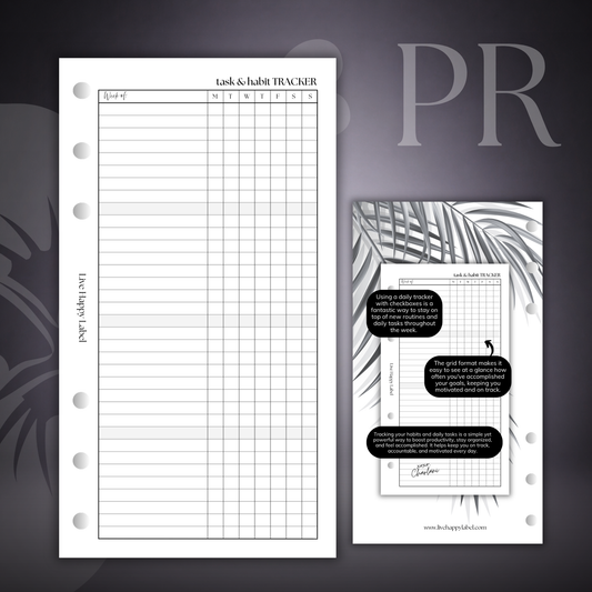 Task & Habit Trackers | Personal 6-Hole Ringbound