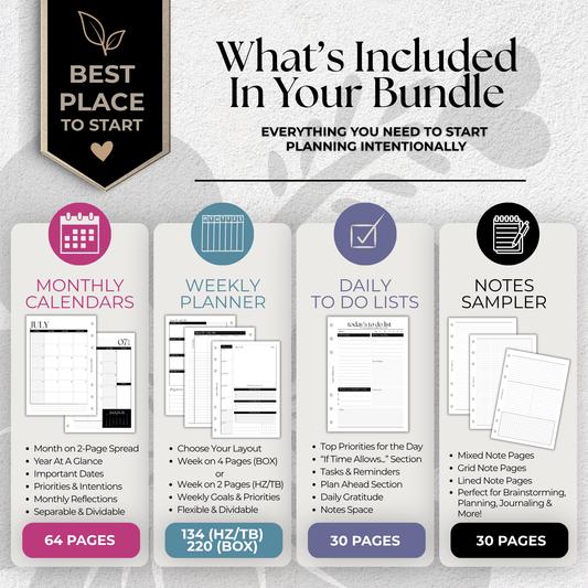 2026-2027 Foundations Essentials ***BUNDLE*** | Personal Wide 6-Hole Ringbound