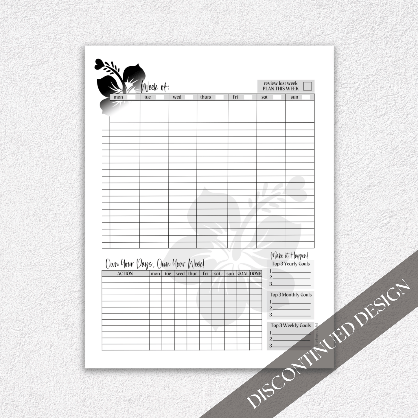 Weekly Planner Notepad | Nani Collection ~ 8.5" x 11"