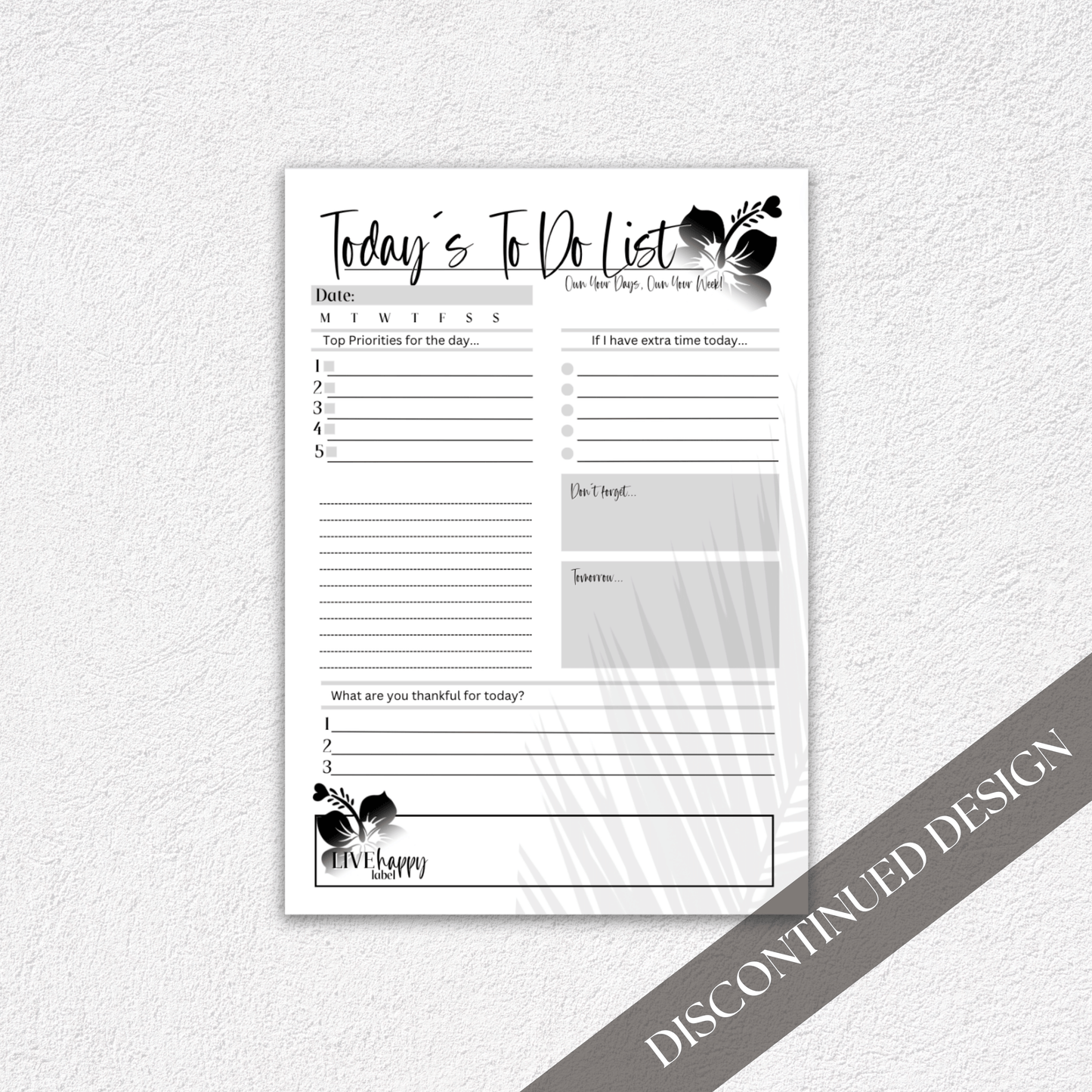 Daily To Do List Notepad | Nani Collection ~ 5.5" x 8.5"