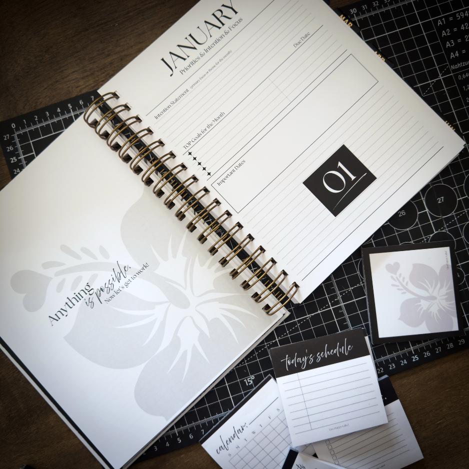 2026 Foundations Planner ~ Midnight Blooms | 7" x 9" Double Wire-O