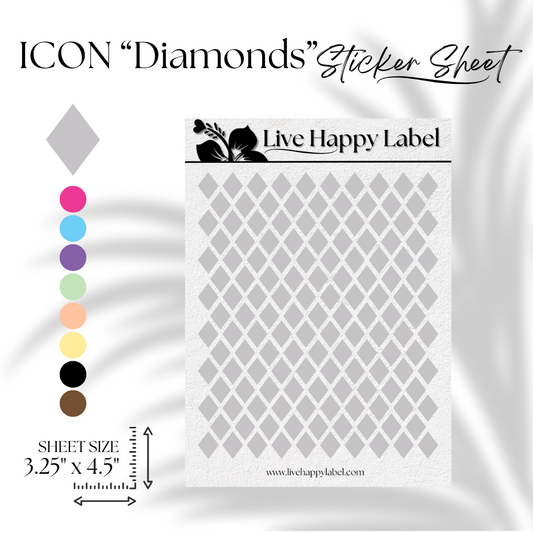 DIAMOND ICON Planner Stickers | "Slate GRAY"