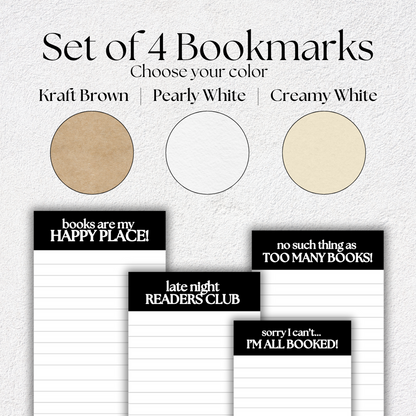 "Book Review" Bookmarks - Set of 4