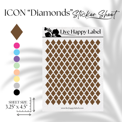 DIAMOND ICON Planner Stickers | "Kona BROWN"